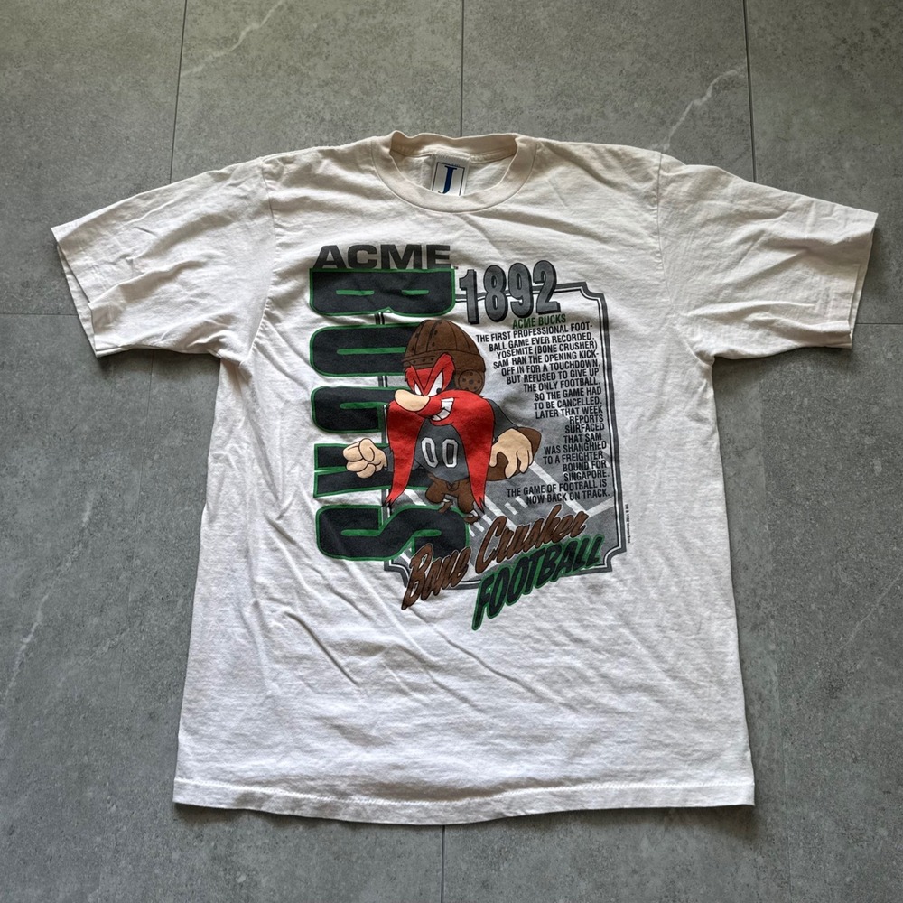 Rare Vintage 1992 Yosemite Sam Acme Bucks Jostens Sportswear T-Shirt Medium